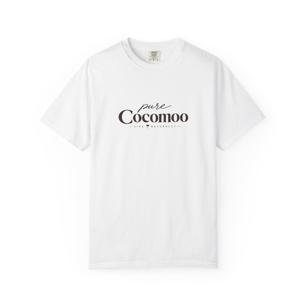 Cocomoo Palm Logo T‑Shirt — "Pure Cocomoo" Beach Graphic Tee